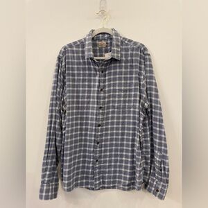 Faherty Gray and White Checkered Shirt
